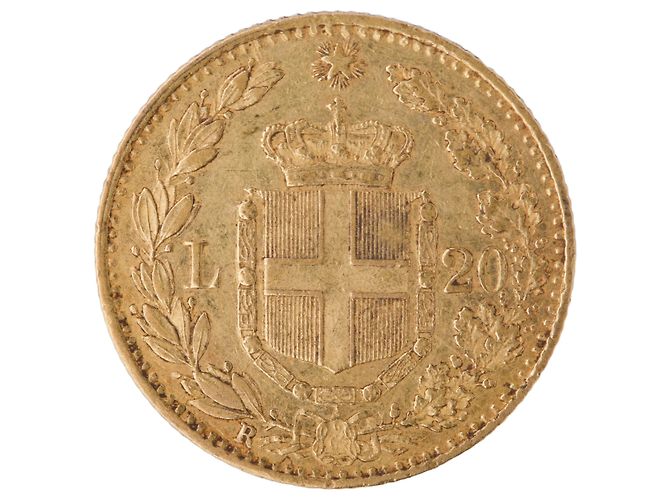 Autre Marque 20 Lire Umberto I – 1882 | Regno d'Italia | Moneta d'oro - vista 2