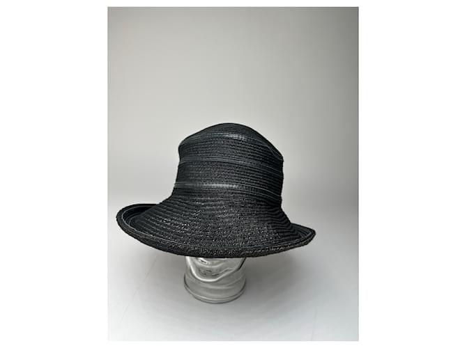 Vintage Givenchy Synthetik Hut Schwarz M - Ansicht 11