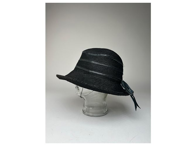 Vintage Givenchy Synthetik Hut Schwarz M - Ansicht 7
