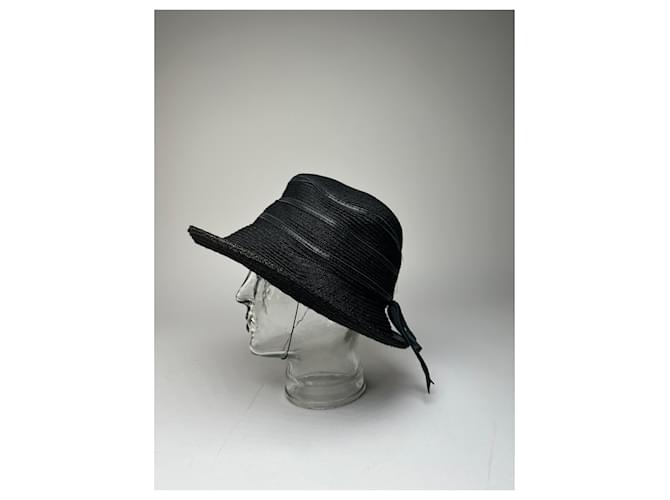Vintage Givenchy Synthetik Hut Schwarz M - Ansicht 9