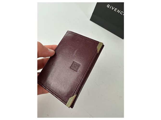Vintage Givenchy Flapable Leather Card Holder Purple - view 3