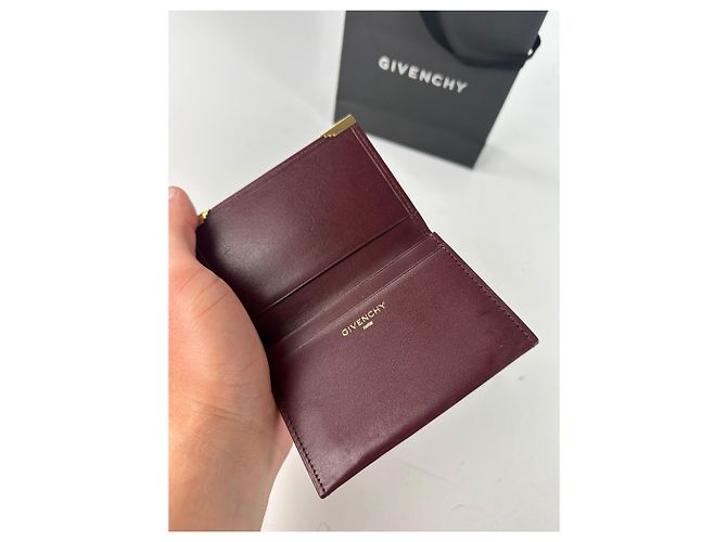 Vintage Givenchy Flapable Leather Card Holder Purple - view 4