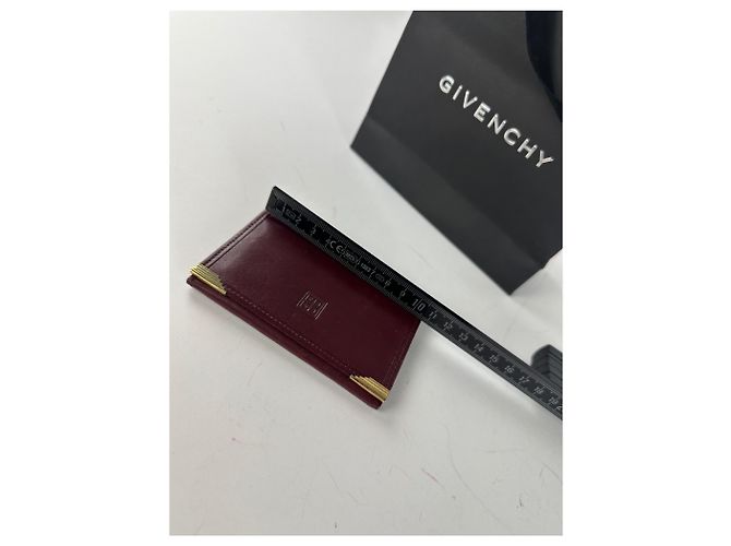 Vintage Givenchy Flapable Leather Card Holder Purple - view 7