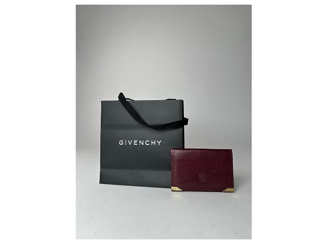 Vintage Givenchy Flapable Leather Card Holder Purple - view 8