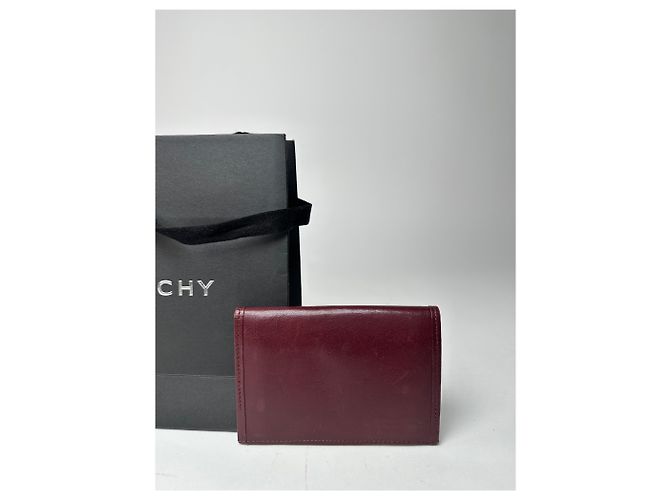 Vintage Givenchy Flapable Leather Card Holder Purple - view 9