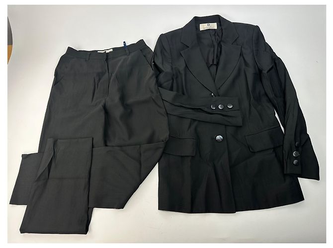 Vintage Givenchy Damen Wollanzug Schwarz 38/M - Ansicht 15
