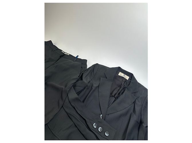 Vintage Givenchy Damen Wollanzug Schwarz 38/M - Ansicht 2