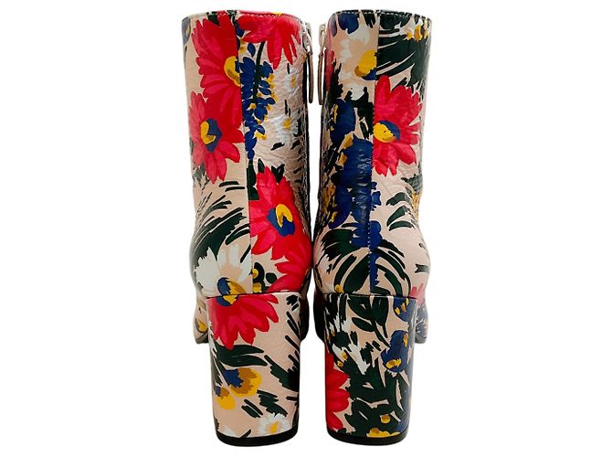 Botines de cuero con estampado floral múltiple Balenciaga Multicolor - vista 5