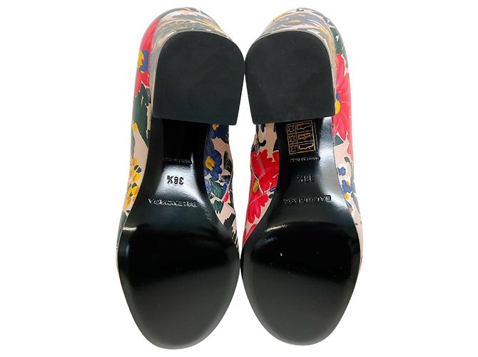 Botines de cuero con estampado floral múltiple Balenciaga Multicolor - vista 9