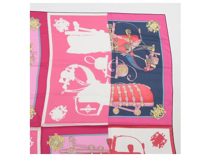 Cachecol Hermès Carré Géant 140 Rosa - vista 3