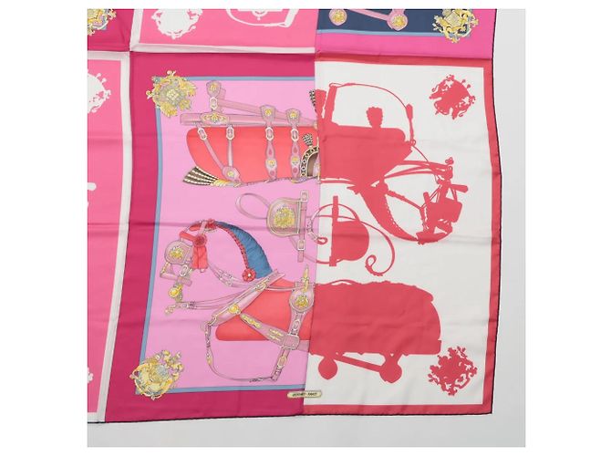 Cachecol Hermès Carré Géant 140 Rosa - vista 4