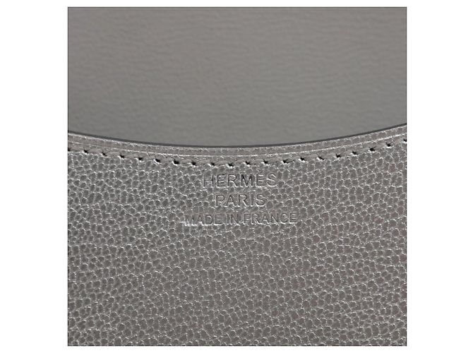 Billetera compacta Constance Slim en cabra siamés de Hermès Plata - vista 8