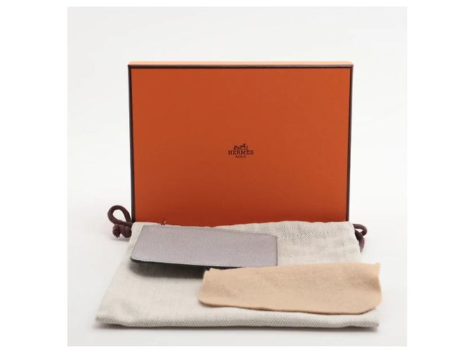 Billetera compacta Constance Slim en cabra siamés de Hermès Plata - vista 9