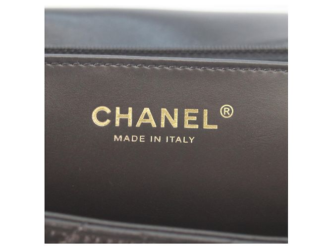 Borsa a spalla in agnello nero lucido Chanel - vista 10