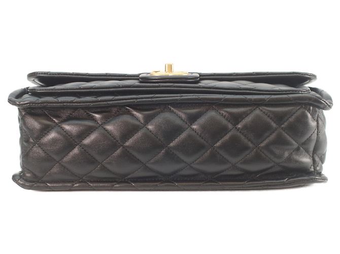 Borsa a spalla in agnello nero lucido Chanel - vista 5