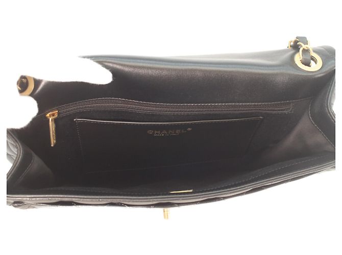Borsa a spalla in agnello nero lucido Chanel - vista 8