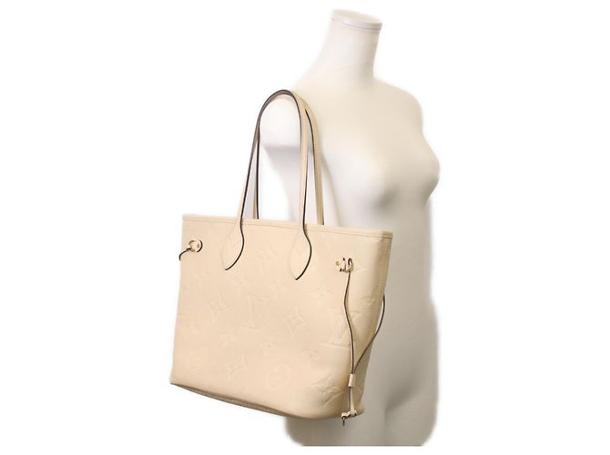 Borsa tote Neverfull MM in Monogram Empreinte Louis Vuitton Crudo - vista 15
