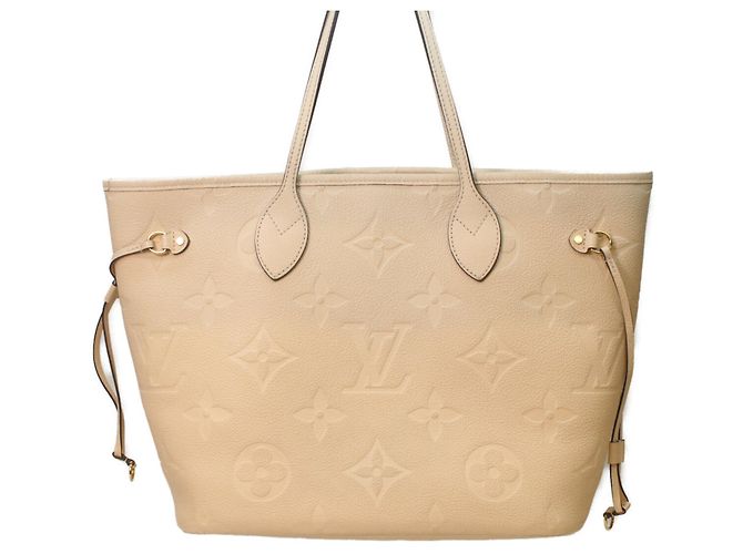 Borsa tote Neverfull MM in Monogram Empreinte Louis Vuitton Crudo - vista 3