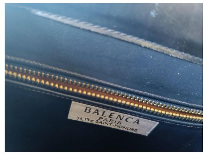 Autre Marque Bolsa de mão Balenca em couro azul marinho Azul escuro - vista 12