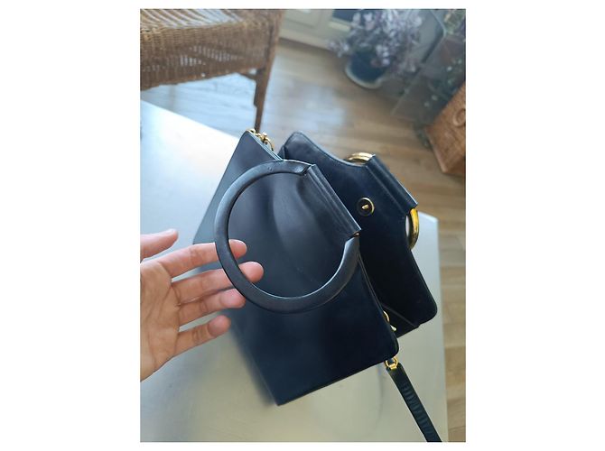 Autre Marque Bolsa de mão Balenca em couro azul marinho Azul escuro - vista 5