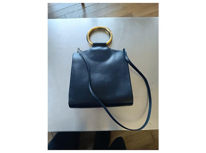 Autre Marque Bolsa de mão Balenca em couro azul marinho Azul escuro - vista 8