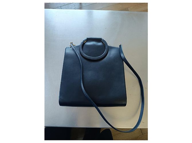 Autre Marque Bolsa de mão Balenca em couro azul marinho Azul escuro - vista 9