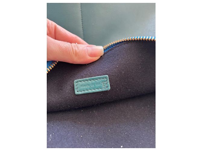 Céline Borsa in pelle Celine Twisted Cabas da donna Blu - vista 13