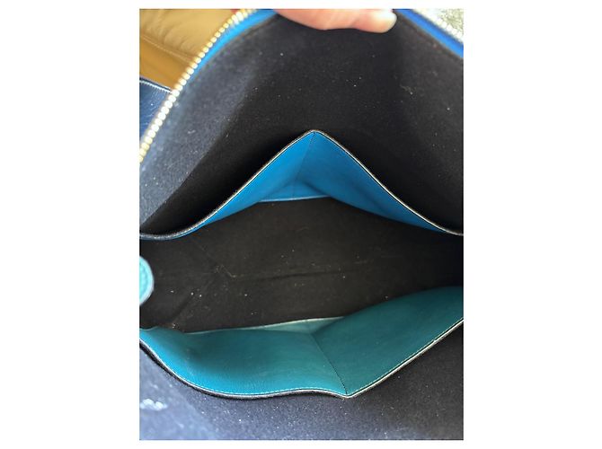 Céline Borsa in pelle Celine Twisted Cabas da donna Blu - vista 15