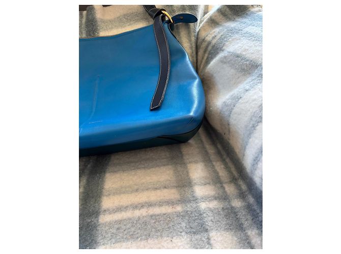 Céline Borsa in pelle Celine Twisted Cabas da donna Blu - vista 2
