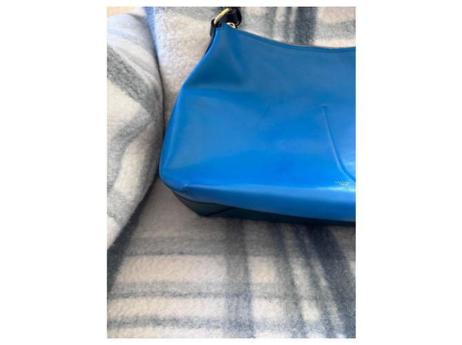 Céline Borsa in pelle Celine Twisted Cabas da donna Blu - vista 3