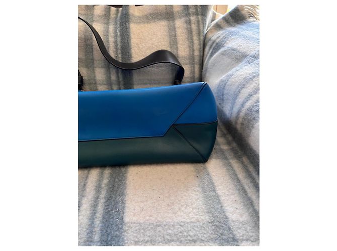 Céline Borsa in pelle Celine Twisted Cabas da donna Blu - vista 4