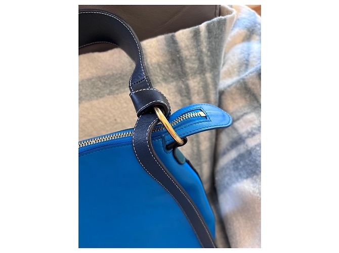 Céline Borsa in pelle Celine Twisted Cabas da donna Blu - vista 9