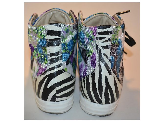 sneakers Versace Jeans Couture multicolore in tessuto - vista 4