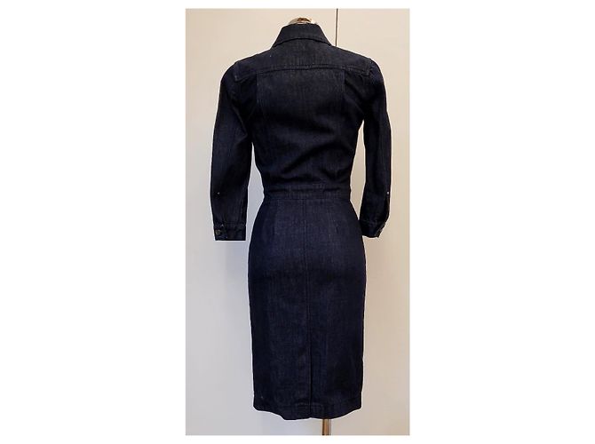 Vestido de denim ajustado Alexander McQueen Azul marino - vista 10