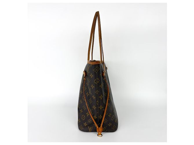Borsa Tote Neverfull Monogram Canvas MM Louis Vuitton Marrone - vista 3