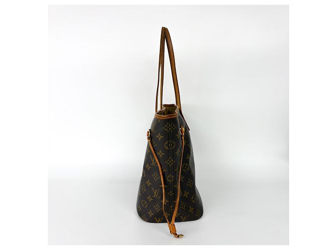 Borsa Tote Neverfull Monogram Canvas MM Louis Vuitton Marrone - vista 4