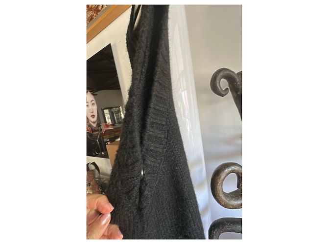 Autre Marque PLU Strickweste aus Wolle in Schwarz - Ansicht 4