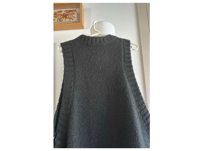 Autre Marque PLU Strickweste aus Wolle in Schwarz - Ansicht 7