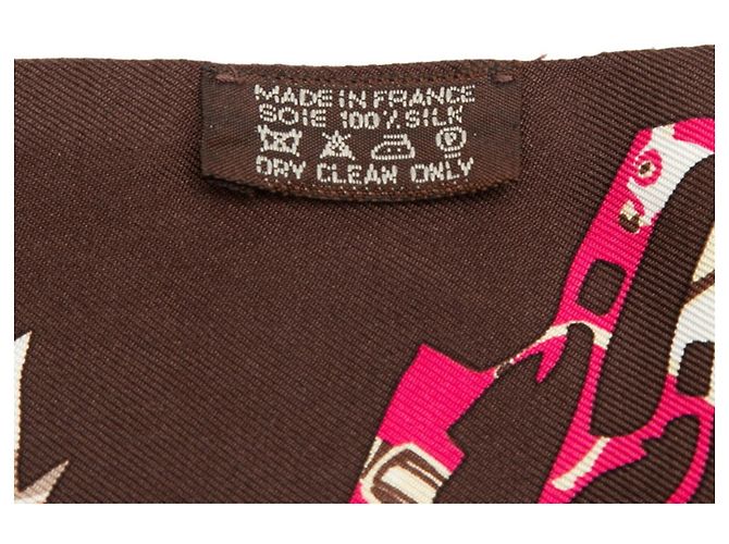 Sciarpa Muffler Hermès Twilly TOUT EN CARRE Marrone Multicolore - vista 4