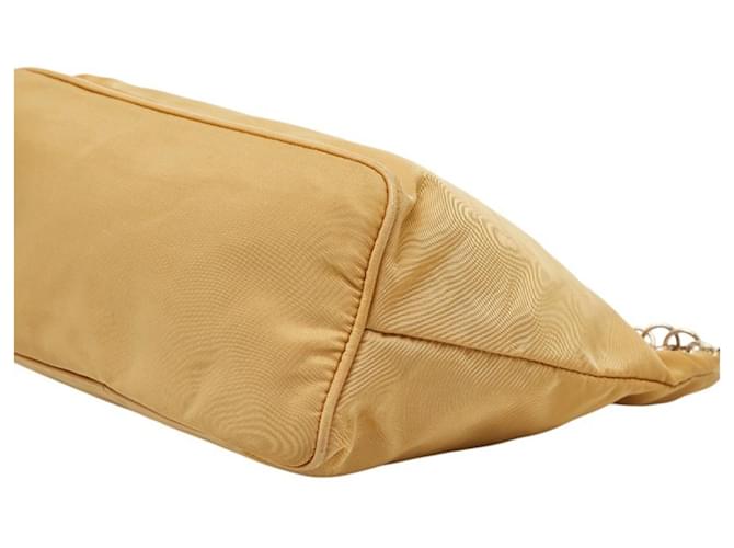 Borsa a spalla con catena e logo Prada Beige - vista 4