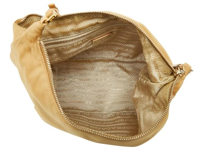 Borsa a spalla con catena e logo Prada Beige - vista 6