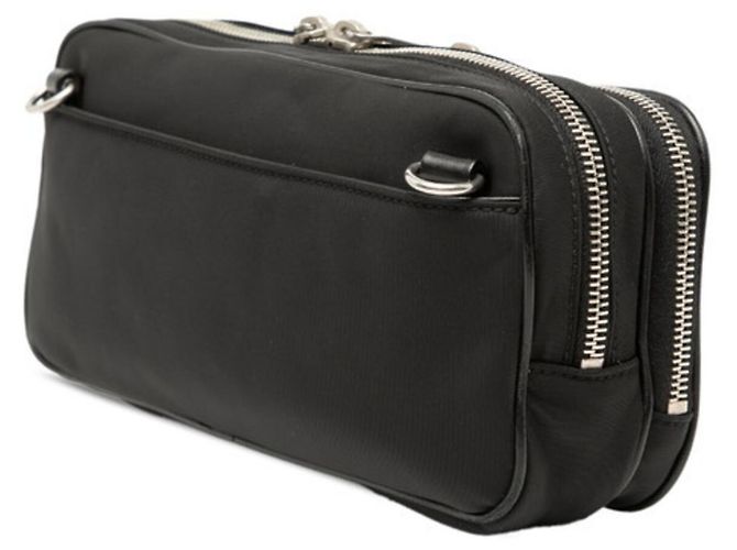 Borsa a spalla in nylon nero e pelle verniciata Saint Laurent - vista 2