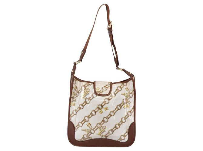 Borsa Musette Charms Louis Vuitton in PVC su seta stampata Bianco - vista 2