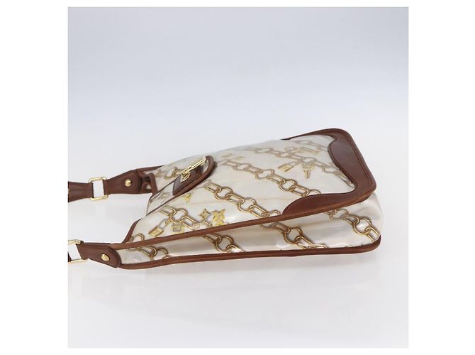 Borsa Musette Charms Louis Vuitton in PVC su seta stampata Bianco - vista 3