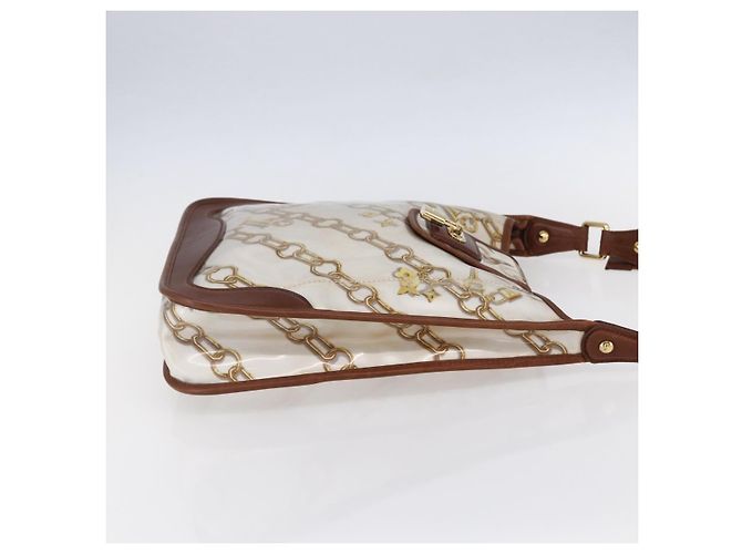 Borsa Musette Charms Louis Vuitton in PVC su seta stampata Bianco - vista 4