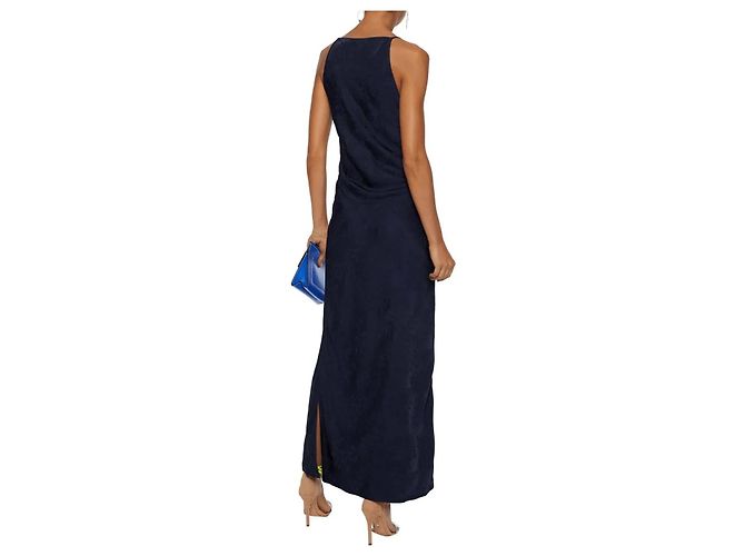 Vestido Maxi Drapado en Jacquard Myrtle de Victoria Beckham - vista 3