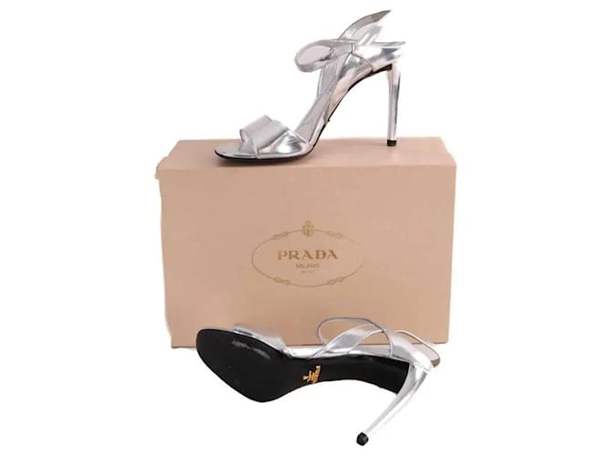 Prada Silberne Absätze - Ansicht 6