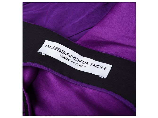 Autre Marque Abito lungo viola da donna Alessandra Rich Porpora - vista 7