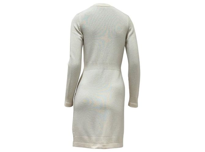 Timeless Chanel Langer Kaschmir-Cardigan - Weiß, FR 36 Gebraucht - Ansicht 2