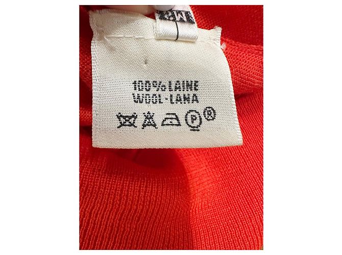 Ärmellose orange Wollweste Hermès Lemaire S/M gebraucht - Ansicht 5
